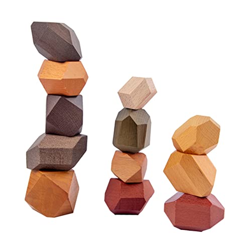 Vaguelly 1 Rock- Ziegelsteine ​​für zum Sortieren von Farbformen entwicklung kindliche entwicklung Kid Toys bausteine Spielbausteine ​​aus Holz hölzern von Vaguelly