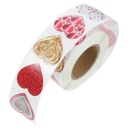 Vaguelly 1 Rolle Liebe Aufkleber Hochzeitsgeschenk Aufkleber Hochzeit Briefumschläge Gastgeschenke Hochzeit Hochzeitsdeko Selbstklebende Etiketten Dekoration Beschichtetes Papier Rosy von Vaguelly