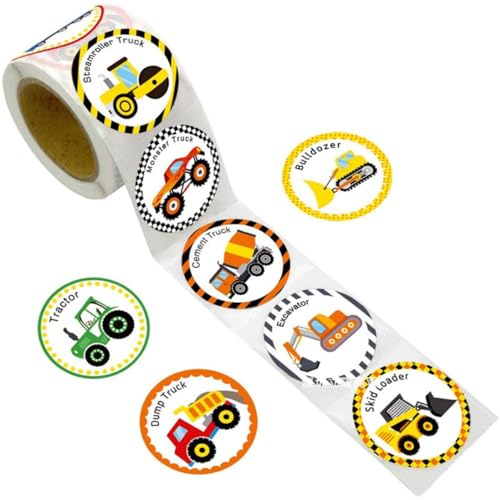 Vaguelly 1 Rolle rundes Etikett Glasaufkleber Siegeletiketten autoaufkleber für Kinder Scrapbook-Aufkleber Schulranzen schultütenrohling Toy Decor Verpackungsaufkleber handgemachtes Etikett von Vaguelly