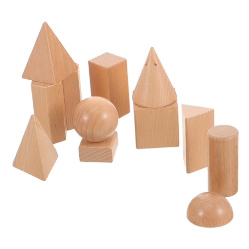 Vaguelly 1 Sätze Geometrisches Modell Kugel 3D Geometrische Formen Pädagogisches Spielzeug Puzzle-Spielzeug Formanpassung Interessantes Lernspielzeug Bausteine ​​für Kleinkinder Würfel Holz von Vaguelly