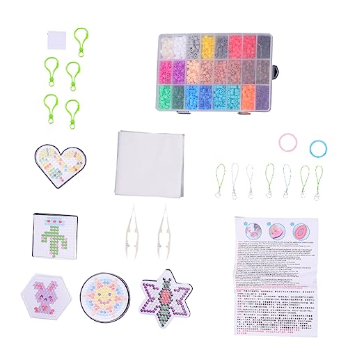 Vaguelly 1 Satz 24 Perlen handgefertigte Halsketten bunter Schmuck Kinder Halskette Armbänder Charm-Armband-Kit Bunte Halskette Kidcraft-Spielset bastelzeug für Kinder Spielzeug Colorful von Vaguelly