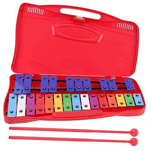 Vaguelly 1 Satz 25 Töne Klavier Spielen Musikspielzeug Xylophon Musikspielzeug Kinder Xylophon Glockenspiel Xylophon Musikinstrument Spielzeug Kinder Musikunterricht Handheld Roter von Vaguelly