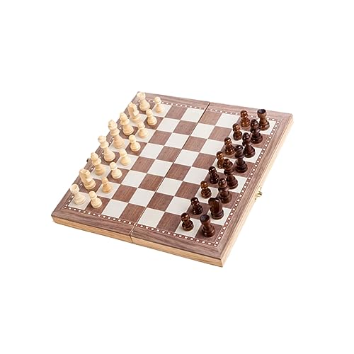 Vaguelly 1 Satz 3 1 Faltschach Backgammon schooter kinderf Board gamees bastelzeug Gry planszowe kindercroks настольная игра spielbrett brettspielr + Schach aus Holz Hölzern Khaki von Vaguelly