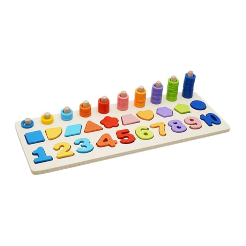 Vaguelly 1 Satz 3-in-1-pairing-board Frühpädagogisches Spielzeug Lernspielzeug Für Kinder Gehirnspielzeug Kinderspielzeug Logarithmische Tafel Für Kinder Holzspielzeug Hölzern Colorful von Vaguelly