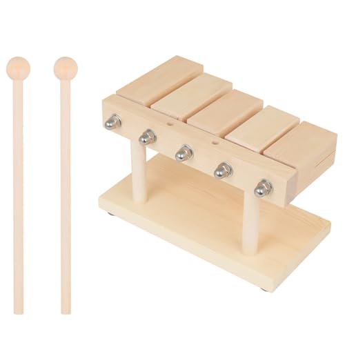 Vaguelly 1 Satz 5 Ton Bangzi Muyu Perkussionsblock Aus Hartholz Musikspielzeug Für Babys Musikalischer Tonblock Schlaginstrument Musikinstrumente Spielzeug Kinder-xylophon Metall von Vaguelly