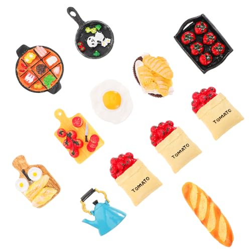 Vaguelly 1 Satz Baguette- Mini- -Rollenspiel Mini-Essen Miniatur-dessertmodell Mini-Snack Mini- -küchenzubehör Mini-hausdekoration Winziges Lebensmittelmodell Harz von Vaguelly