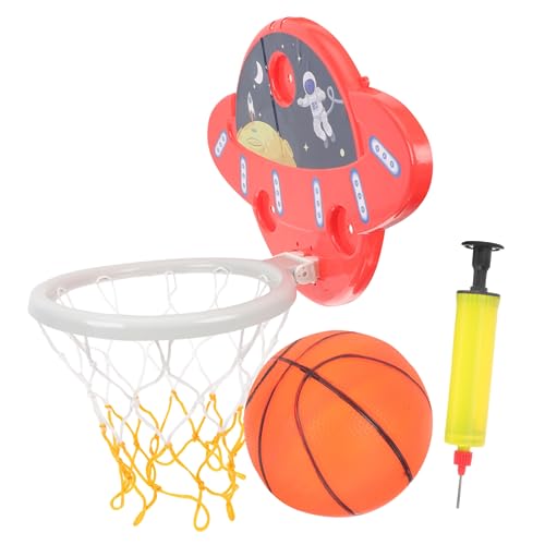 Vaguelly 1 Satz Basketballständer Indoor-basketballkörbe Indoor-basketballspielzeug Kinderbälle Basketballrahmen in Raketenform Basketballbrett Basketballrahmen Für Plastik von Vaguelly