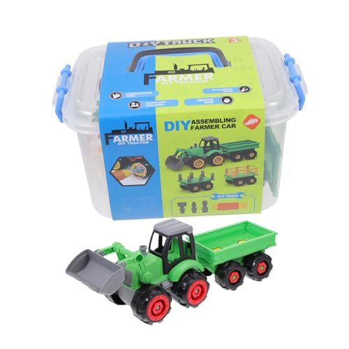 Vaguelly 1 Satz Bauernwagen-Set LKW-Spielset entlang Trägheitsspielzeug für Kinderfahrzeuge Spielzeugauto Fahrzeugmodell lustiges Autospielzeug Plastik Green von Vaguelly