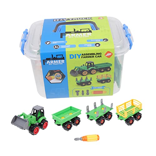 Vaguelly 1 Satz Bauernwagen-Set Trägheitsspielzeug Für Kinderfahrzeuge Früherziehungsspielzeug Entlang Kind Zieht Autospielzeug Für Kinder Plastik Green von Vaguelly