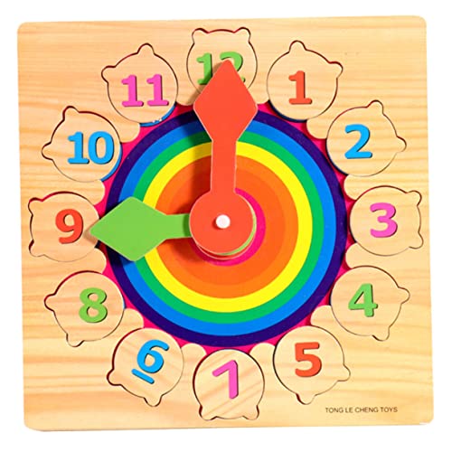 Vaguelly 1 Satz Baustein Digitaluhr Puzzle Spielzeug Spielzeug Zahlen Lernspielzeug Zahlen Passendes Spielzeug Uhrenblöcke Spielzeugnummern Regenbogenuhr Spielzeug Uhr Passendes Spielzeug von Vaguelly