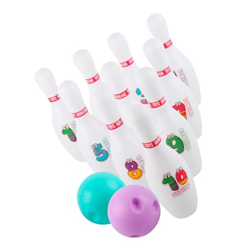 Vaguelly 1 Satz Bowling Für Kinder Bowlingkegel Und Outdoor-spielset Für Kinder Lernspielzeug Für Kinder Bowlingkegel Für Kinder Nummeriertes Bowling Bowlingspiel Werfen Bowlingwurf Pp von Vaguelly