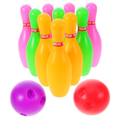 Vaguelly Bowling-Set für Jungen und Mädchen Spielzeug 5-pin-Bowling-Spielzeug Karnevalsspiel für Jungen und Mädchen Bowling-partyzubehör Lernspiel für Jungen und Mädchen von Vaguelly