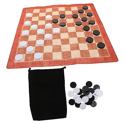 Vaguelly 1 Satz Brettspiel Mini Schach Mini-Spielzeug Zusammenklappbares Schachset Faltbarer Schachbrettbausatz Klassisches Spielzeug Kinderschach Tragbares Schachbrett Ludo Schach Plastik von Vaguelly