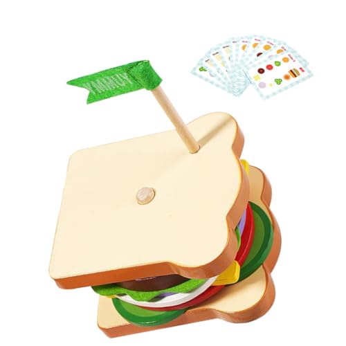 Vaguelly 1 Satz Burger-Spielzeug Desktop-Spielzeug Für Kinder Stapelkognition Für Kinder Motorisches Trainingsspielzeug Kinder Stapeln Essen Erkenntnis Für Kinder Stapelspielzeug Papier von Vaguelly