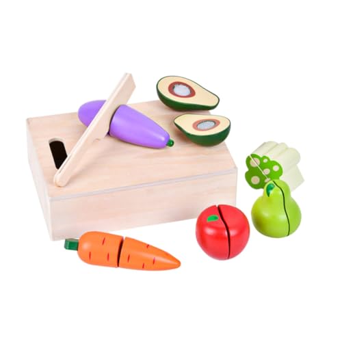 Vaguelly 1 Satz Cecilia Spielzeug Zum Kochen Von Speisen Spielset Für Kinder Kind Stellt Essen Vor Küche So Tun, Als Ob Sie Spielzeug Spielen Obst Schneiden Spielzeug Colorful Hölzern von Vaguelly