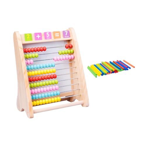 Vaguelly 1 Satz Computergestell Kinder spielset mathematische Manipulationszahlen Kinder schreibtafel schreib Tablet Kinder Spielzeug Zeichenbrett aus Holz kreativer Rechenständer hölzern von Vaguelly