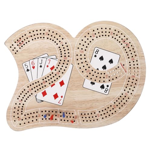 Vaguelly 1 Satz Cribbage Solitaire Peg-brettspiel Krippenbrett Aus Holz Reise-Cribbage-Board Reisekritik Steckbrett Kind Brettspiele Für Den Familienabend Krippenbrettklammern Hölzern von Vaguelly