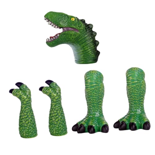 Vaguelly 1 Satz Dinosaurier-handpuppenspielzeug Spielzeuge Lernspielzeug Fingerpuppenspielzeug Tiere Handfingerpuppe Fingerspielzeug Für Fingerpuppen Green Vinyl von Vaguelly