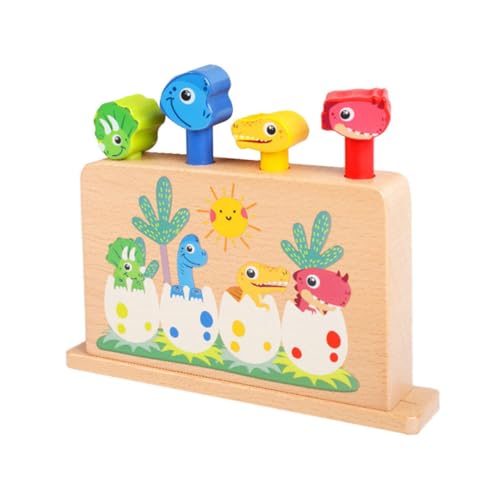 Vaguelly 1 Satz Dinosaurier-sprungstock Fingerspielzeug Hammerspiel Musikspielzeug Für Kinder Hammer Spielzeug Für Kinder Feinmotorikspielzeug Lernspielzeug Für Kinder Springstock Hölzern von Vaguelly