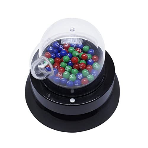 Vaguelly 1 Satz Elektrische Lotteriemaschine Bingo-spielautomat Bingo-lotto-Spiel Lotteriebaum Elektrische Lottomaschine Mini-Schachbrett Mini-lotteriemaschine Rad Plastik Black von Vaguelly