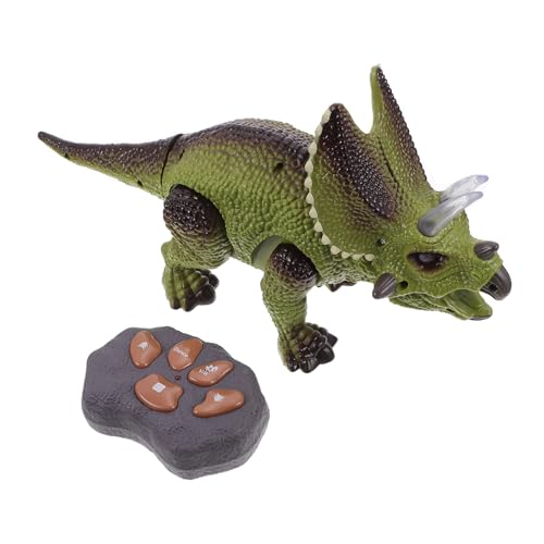 Vaguelly 1 Satz Fernbedienung Dinosaurier Triceratops-Modell Dinosaurier Leuchtendes Dinosaurier Leuchtende Triceratops Triceratops- Plastik Green von Vaguelly