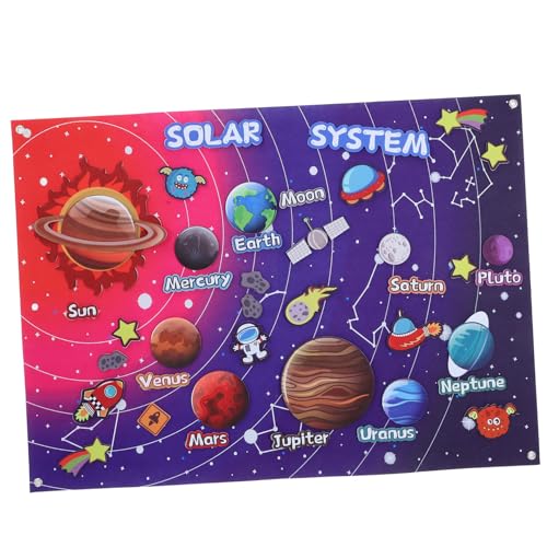 Vaguelly 1 Satz Filz-Storyboard Sonnensystem Für Kinder Filzbrett Für Kleinkinder Fototafel Notiz Bretter Pinnwand An Der Wand Spielzeug Für Das Sonnensystem Kinderfilzbrett Gefühlt von Vaguelly