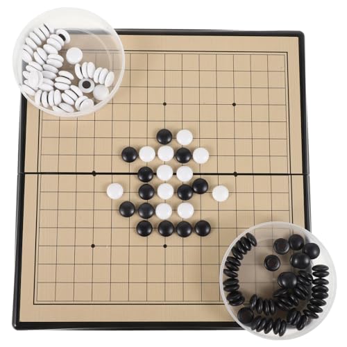 Vaguelly 1 Satz Gehen Sie zum Backgammon-Set Schachbrett Labyrinth-Brettspiel Magnetschach Spiel gehen Weiqi Spielset Magnetisches Schachspiel chinesisches Schach chinesische Spiele Plastik von Vaguelly