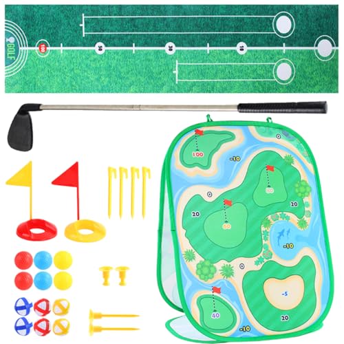 Vaguelly 1 Satz Golfspielmatte Outdoor-Spielzeug Für Babys Golfspiel-spielset Golfspielzeug Für Kinder Golfruten Kinderspielzeug Golfspielset Für Kleinkinder Golfschläger Für Kinder Metall von Vaguelly