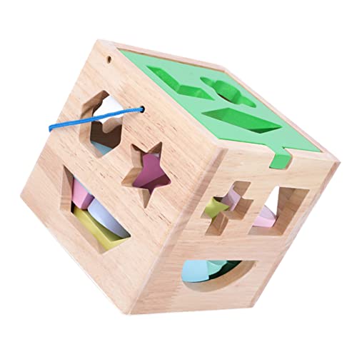 Vaguelly Early Education Supply 1 Set Geometrische Spielbox für Jungen und Mädchen Holz Lernblöcke Spielzeug von Vaguelly