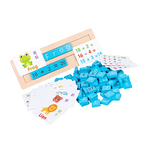 Vaguelly 1 Satz Holzblock Haken für Lagerregale Heugabel- Spielsachen Junge lernspiel Puzzle Buchstabenspielzeug zusammenbauen passendes hölzern Blue von Vaguelly