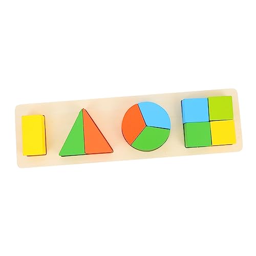 Vaguelly 1 Satz Holzblock Lernspielzeug Für Kinder Tangram-Spielzeug Stapelspielzeug Für Kleinkinder Formblockspielzeug Puzzle Mit Mehreren Formen Brettpuzzle Zu Formen Hölzern von Vaguelly