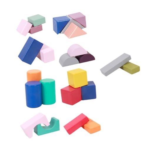 Vaguelly 1 Satz Holzblock Stapler-Bausteine Ziegel Nachfüllsets deko Toys Toys holzbauklötze Toy Set Holzbausteine holzklötze hölzern Colorful von Vaguelly