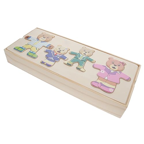 Vaguelly 1 Satz Holzpuzzle Tiermotiv für Ankleidepuzzle mit Bären Fördert Kreativität und Feinmotorik Sicheres und Leichtes Holzspielzeug Farbenfrohes Design für Unterhaltsame Vaguelly 1 Satz Holzpuzzle Tiermotiv für Ankleidepuzzle mit Bären Fördert Kreativität und Feinmotorik Sicheres und Leichtes Holzspielzeug Farbenfrohes Design für Unterhaltsame von Vaguelly