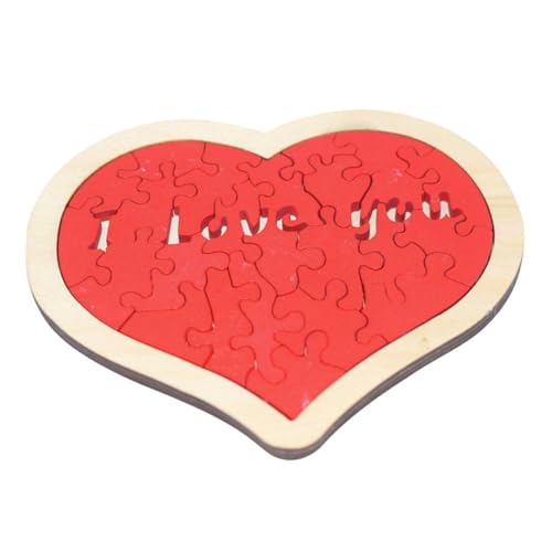 Vaguelly 1 Satz Holzpuzzles Kinder Holzpuzzles Valentinstag Herzpuzzles Bretter Spielzeug von Vaguelly