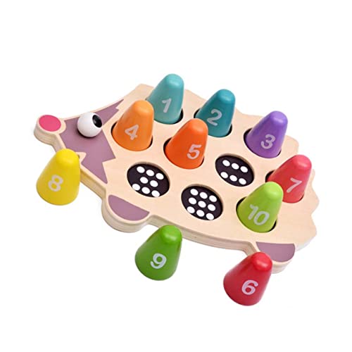 Vaguelly 1 Satz Igel-Puzzle Puzzle rätselbuch geschenketueten knobeleien für tierpuzzle passendes aus Holz kinderspielzeug aus Holz hölzern Colorful von Vaguelly