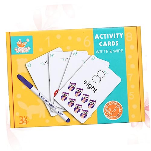 Vaguelly 1 Satz Kinder Lernen Karte Alphabet-Flash-Karten Lernkarten Für Kleinkinder Alphabet-Spielzeug Kinder-Matching-Spiel Kleinkindspielzeug -lernkarten Zahlen Lernen von Vaguelly