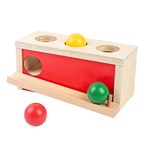 Vaguelly 1 Satz Klopfen Sie den Ball Spielzeug für Kinder Kleinkindspielzeug Babyspielzeug interaktives Spielzeug kindererziehung Toy Press-Trainingsspielzeug Lernspielzeug hölzern rot von Vaguelly