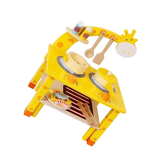 Vaguelly 1 Satz Kochspielzeug et Kinderspielzeug Kinderküche küchenspielzeug für Kitchen Toys for Hausrequisite kognitives für Holz Yellow von Vaguelly