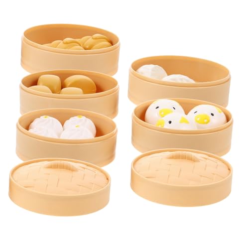 Vaguelly Mini Pretend Spielen Spielzeug Chinesischen Frühstück Spielzeug Kleinkind Küche Spielset Gedämpfte Knödel Spielzeug von Vaguelly