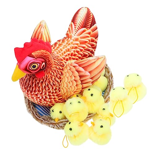 Vaguelly 1 Satz Küken Plüschtier für Kleinkinder frühling Ostern Huhn Dekoration Kuscheltier osterplüschtiere Henne-Küken-Dekoration Dekore zum Thema Ostern PP Baumwolle von Vaguelly