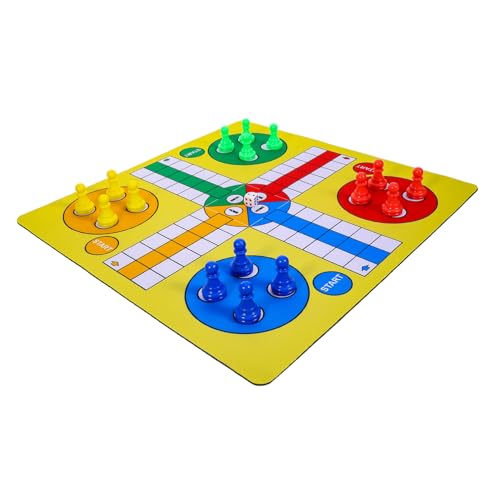 Vaguelly 1 Satz Ludo-Schachspiel Ludo Brettspiel spielbrett Schachset fliegendes Schachbrett Flugzeugschachspiel Outdoor-Spielset Spielzeug Schachspiele tragbares fliegendes Schach Gummi von Vaguelly