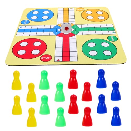 Vaguelly 1 Satz Ludo-Schachspiel reisespiel spielbrett Lernspielzeug schnelles Sling-Puck-Spiel Schachbrett interaktives Schachspielzeug tragbares Schachspielzeug Vulkanisiertes Gummituch von Vaguelly