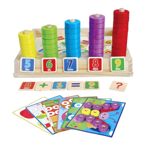 Vaguelly 1 Satz Lustiges Puzzle Zählt Montessori Zählen Spielzeug Stapelspielzeug Kinderspielzeug Spielzeug Für Kinder, Mädchen Passendes Spielzeug Holzbausteine Bausteinspielzeug Hölzern von Vaguelly