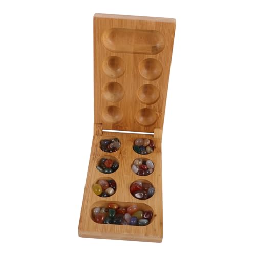 Vaguelly 1 Satz Mankala Reisespiel brettspiel familienspiel Erwachsenen Schachbrett Mancala-Brettspiel für Erwachsene Mancala-Spiel für Bambus von Vaguelly