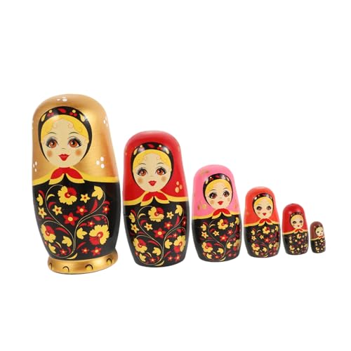 Vaguelly 1 Satz Matroschka-Spielzeug Russische Handgefertigte Puppe Weihnachts-nistpuppe Nistpuppen Für Kinder Russische Nistpuppen Geburtstag, Weihnachten, Halloween Nistpuppen Bär Hölzern von Vaguelly