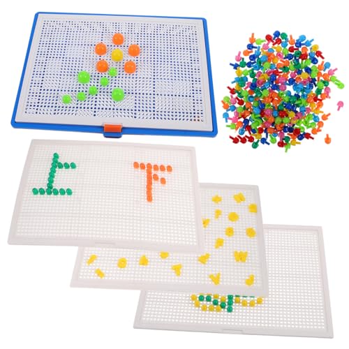 Vaguelly 1 Satz Nagelpuzzle Pilz holzspielzeug Puzzlestücke für Kleinkinder Steckpuzzle für Kleinkinder Ersatzklammern für Pegboard Plastik von Vaguelly