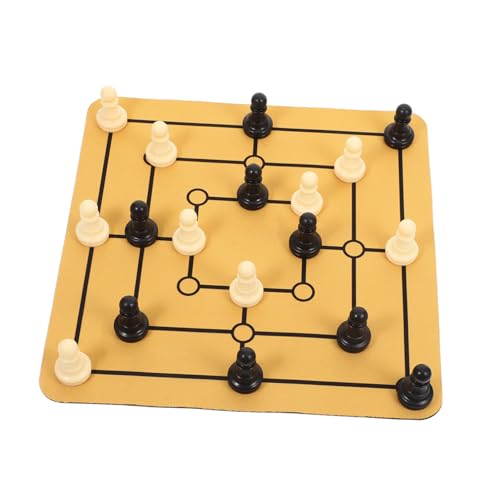 Vaguelly 1 Satz Neun Figuren Schach Tischunterhaltung Traditionelle Tischplatte Schachtisch Brettspiel Sammeln Tragbarer Spaß Für Zu Hause Unterhaltungs-brettspiel Familientischspiel Gummi von Vaguelly