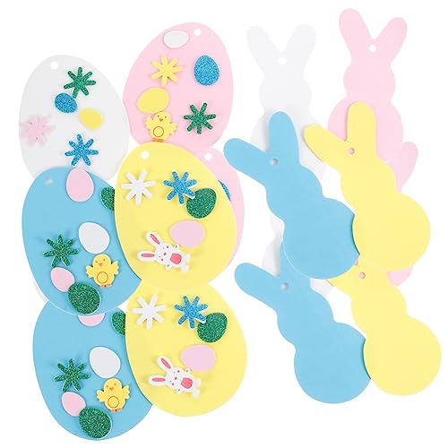 Vaguelly 1 Satz Osterdekoration Ostern Kinder Easter Bunny Set zum Dekorieren von Eiern Ostern hängende Ornamente Bastelsets für Ostereier Kits zur Herstellung von Ostereierdekorationen Eva von Vaguelly