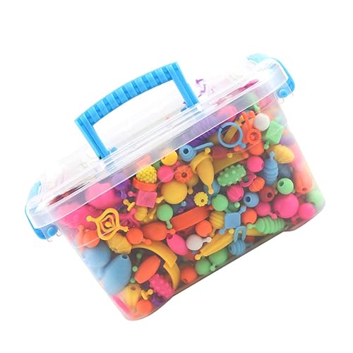 Vaguelly 1 Satz Plastik perlen Charm-Perlen-Anhänger Perlen für Armbänder Handschmuck Strassperlen Kinder bastelset basteln für Kinder Spielzeug DIY zubehör Kunststoff-Perlen Colorful von Vaguelly