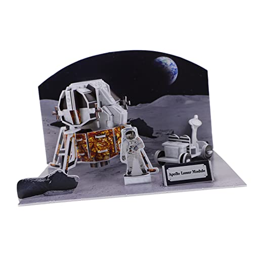 Vaguelly 1 Satz Platz 3D-Puzzle Mädchen Flugzeug Stielspielzeug Kinderspielzeug Weltraum-Puzzle Bastelsets Für Rätsel Kinderrätsel Weltraumspielzeug Papier von Vaguelly